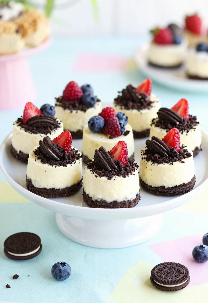 16 No Bake Oreo Cheesecake Ideas: Easy Crowd Favorite - 6. Mini No Bake Oreo Cheesecakes 1