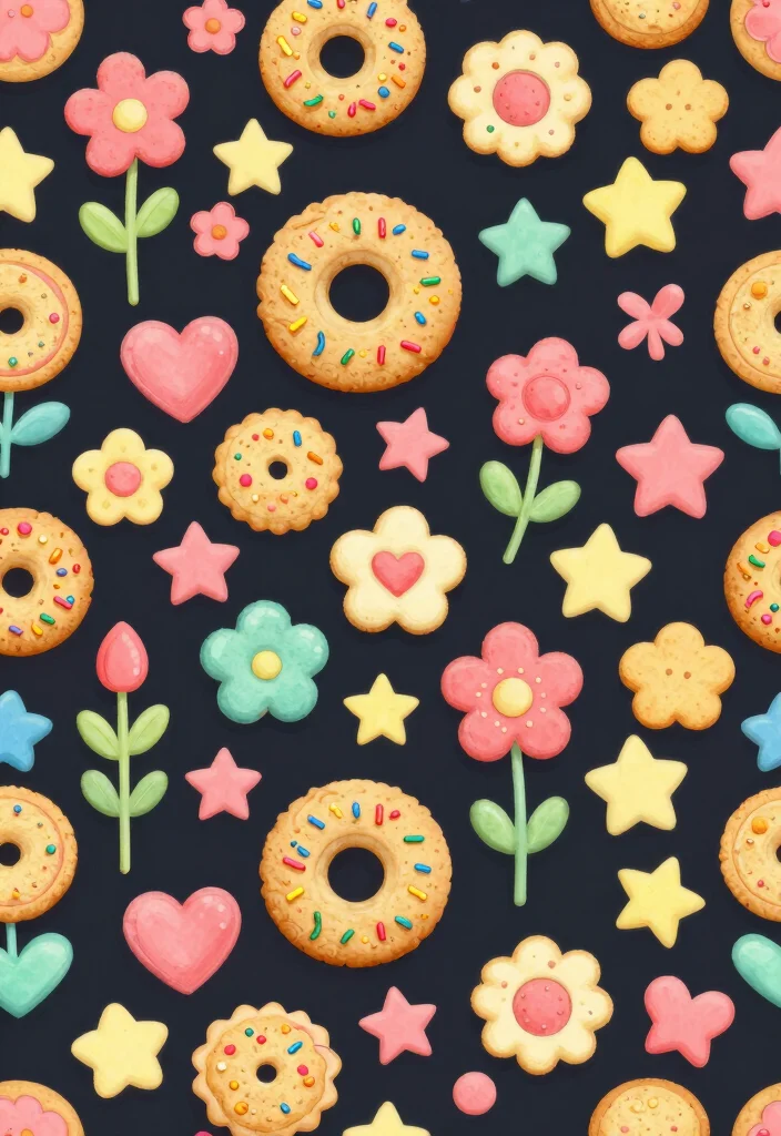 16 Shadow Milk Cookie Wallpaper PC Ideas Dark Cute Art - 3. Whimsical Cookie Wonderland 1
