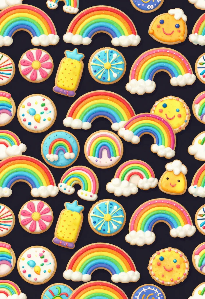 16 Shadow Milk Cookie Wallpaper PC Ideas Dark Cute Art - 9. Rainbow Delight Cookies 1