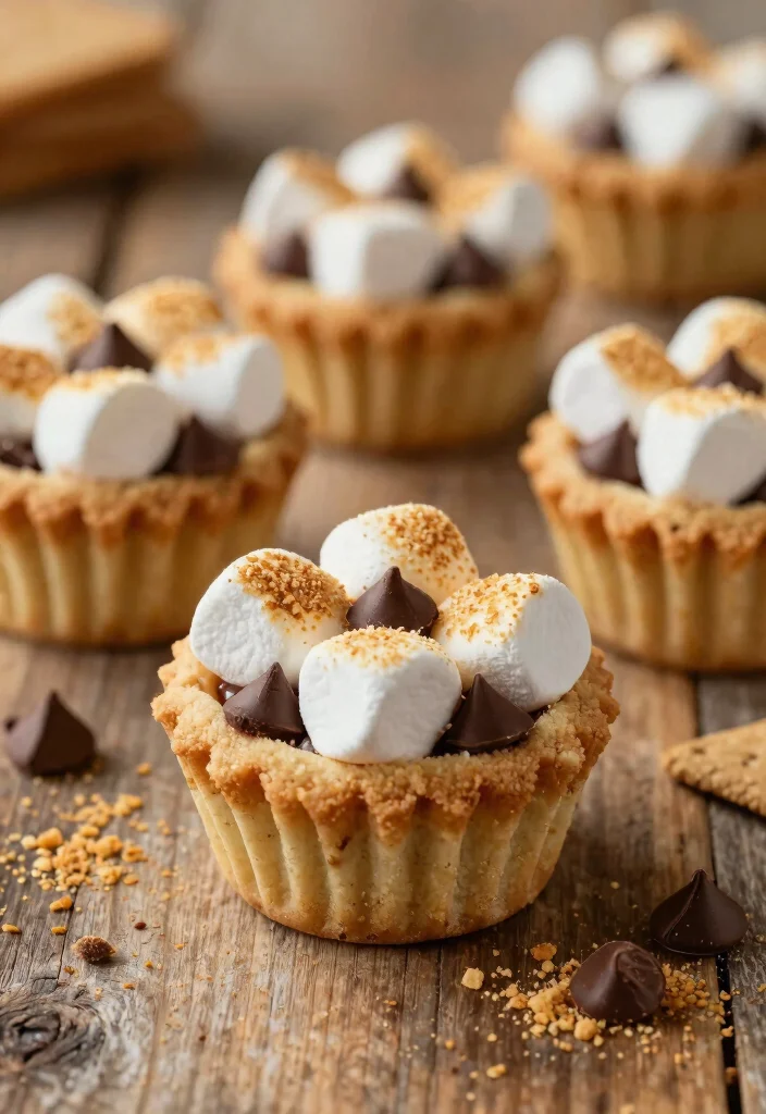 16 Sugar Cookie Cups Ideas: Cute Filled Treats - 6. S'mores Cookie Cups 1