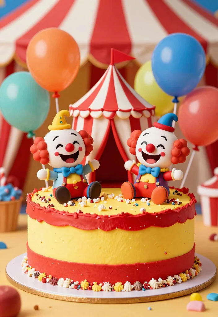 16 Twin Cake Smash Ideas Double the Cute - 5. Classic Circus Theme 1
