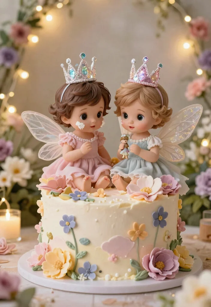 16 Twin Cake Smash Ideas Double the Cute - 6. Fairy Tale Fantasy 1
