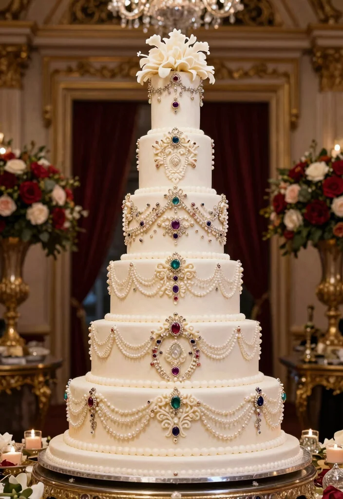 16 Wedding Cake Big Ideas: Grand Statement Designs - 15. Grand Tiers and Intricate Details 1