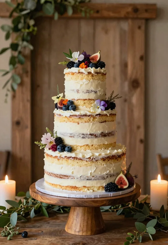 16 Wedding Cake Big Ideas: Grand Statement Designs - 6. Rustic Charm with Naked Cakes 1