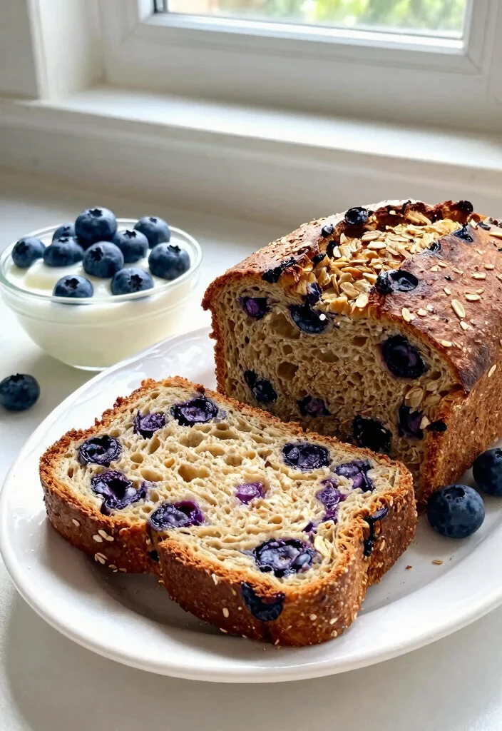 17 Cheesecake Factory Brown Bread Ideas: Famous Sweet Loaf - 6. Blueberry Oatmeal Brown Bread 1