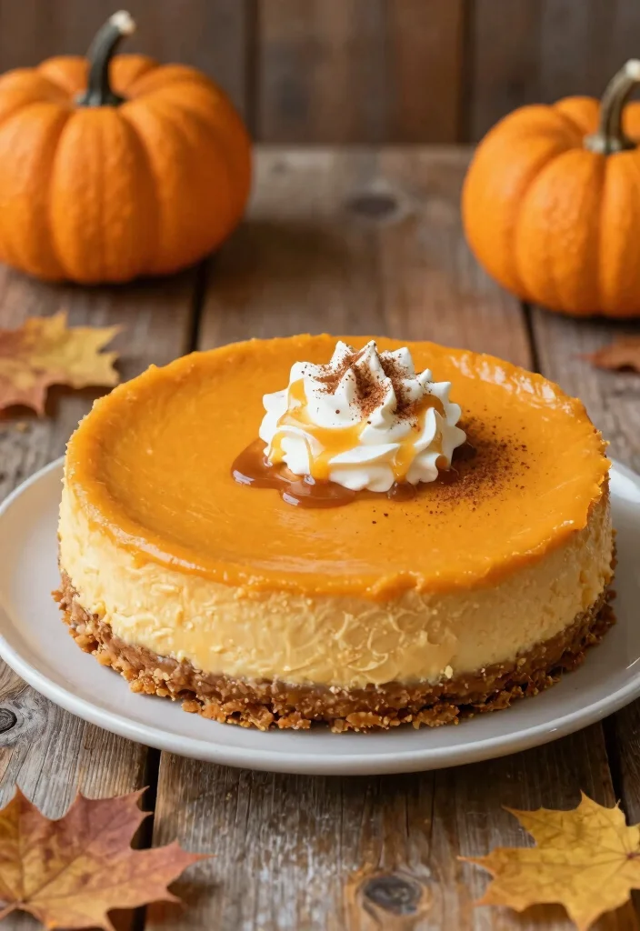 17 Cheesecake Wedding Cake Ideas with a Modern Elegant Twist - 10. Pumpkin Spice Cheesecake 1