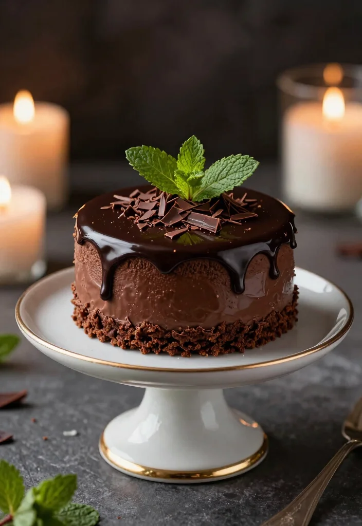 17 Cheesecake Wedding Cake Ideas with a Modern Elegant Twist - 16. Chocolate Mint Cheesecake 1