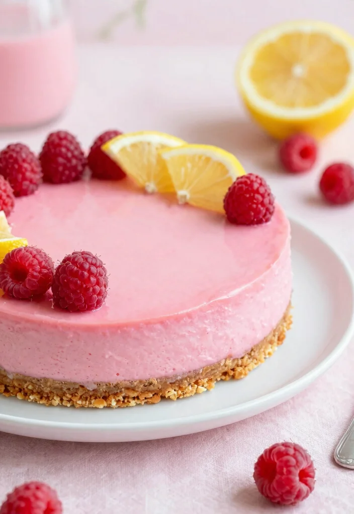 17 Cheesecake Wedding Cake Ideas with a Modern Elegant Twist - 8. Raspberry Lemonade Cheesecake 1
