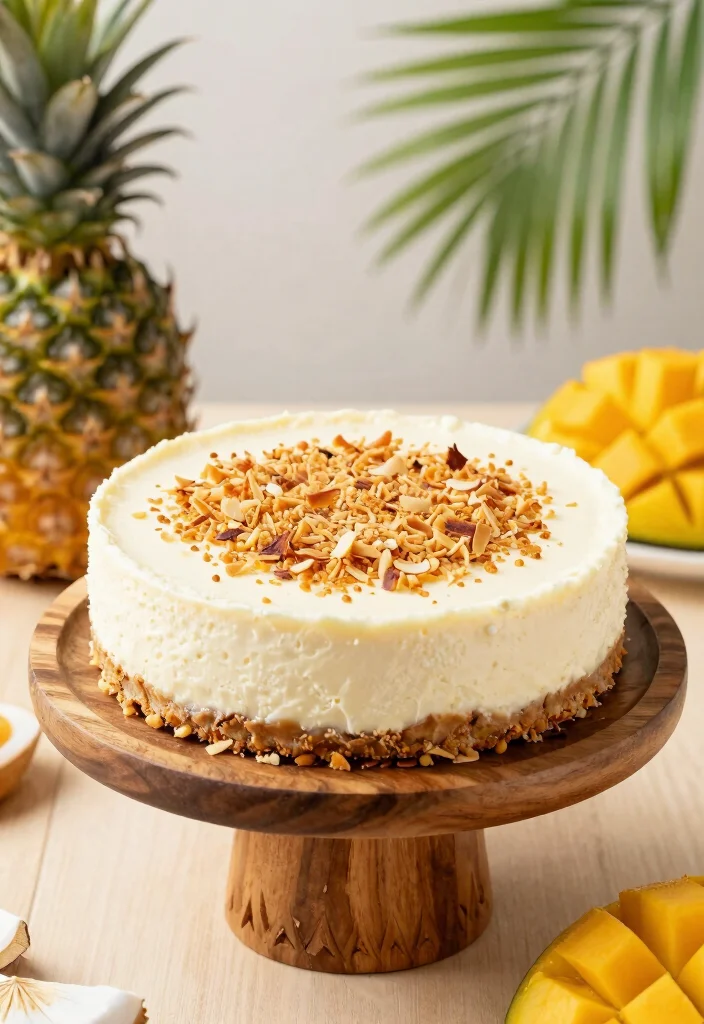 17 Cheesecake Wedding Cake Ideas with a Modern Elegant Twist - 9. Coconut Cream Cheesecake 1