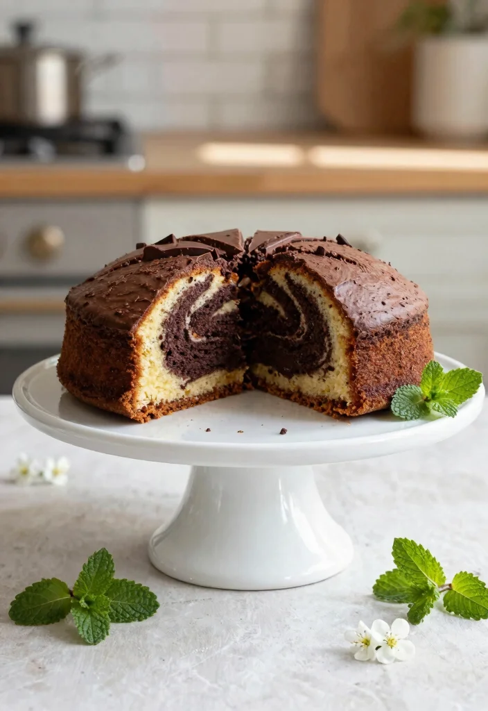 17 Chocolate Marble Cake Ideas Swirled Classic Beauty - 1. Classic Chocolate Marble Cake 1