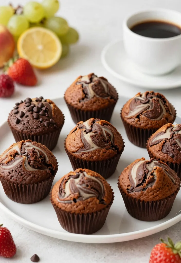 17 Chocolate Marble Cake Ideas Swirled Classic Beauty - 13. Chocolate Marble Muffins 1