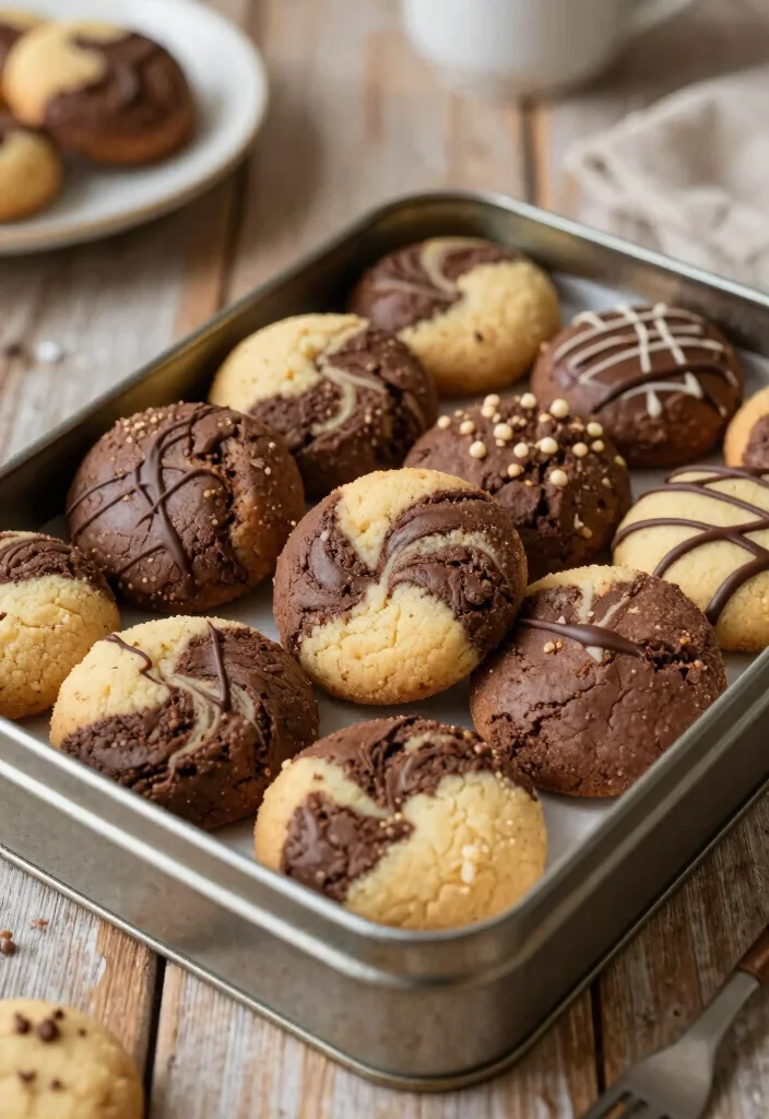 17 Chocolate Marble Cake Ideas Swirled Classic Beauty - 17. Chocolate Marble Shortbread Cookies 1