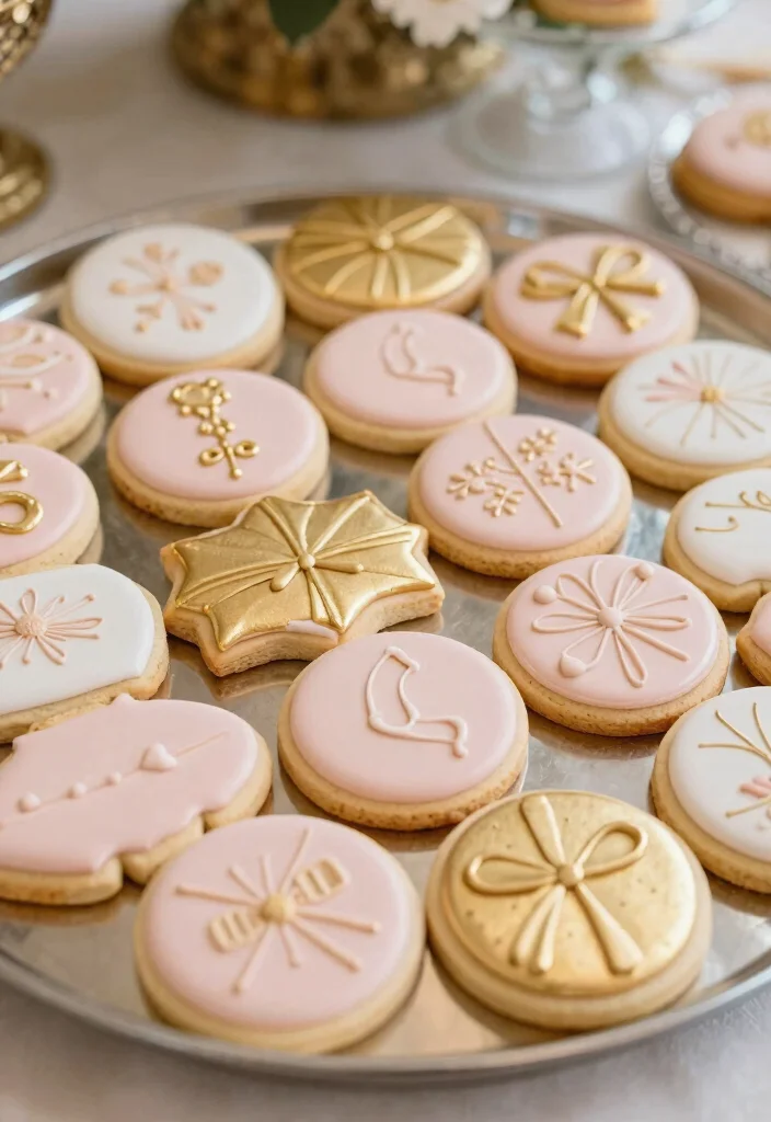 17 Cookie Table Wedding Display Ideas: Sweet Abundant Setup - 10. Color-Themed Cookies for a Cohesive Look 1