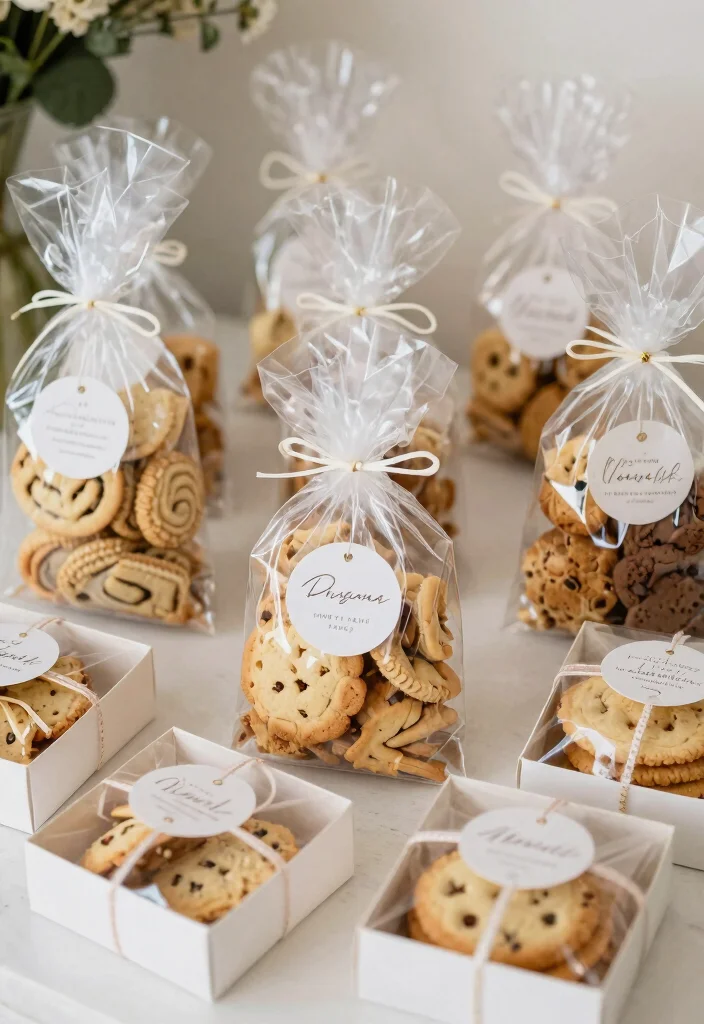 17 Cookie Table Wedding Display Ideas: Sweet Abundant Setup - 12. Edible Favors from the Cookie Table 1