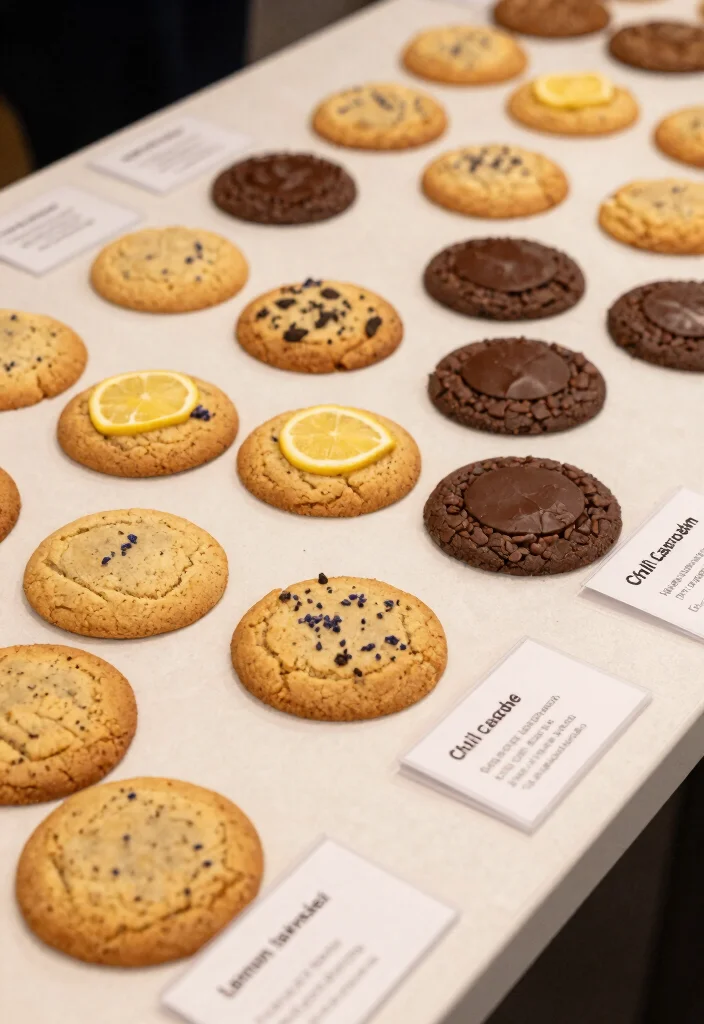 17 Cookie Table Wedding Display Ideas: Sweet Abundant Setup - 13. Unique Flavor Combos for Intrigue 1
