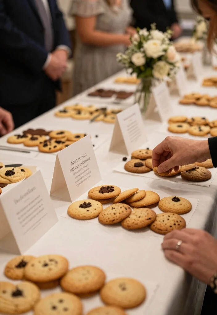17 Cookie Table Wedding Display Ideas: Sweet Abundant Setup - 17. Sweet Memories: Cookie Table Storytelling 1
