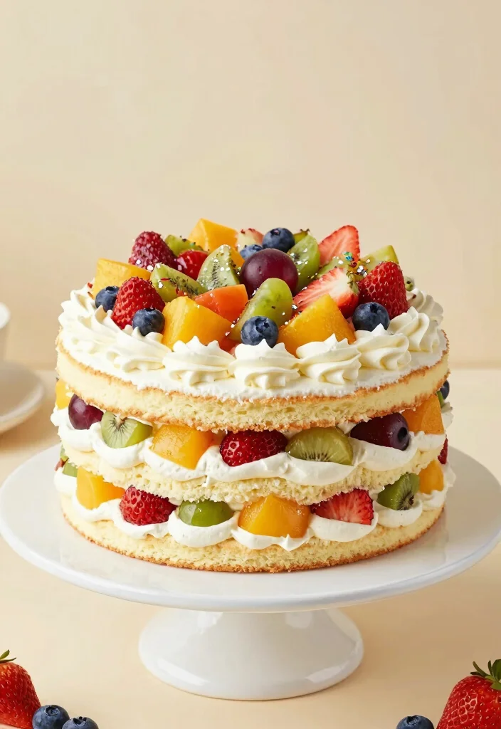 17 Disco Birthday Cake Ideas Retro Sparkle Glam - 12. Disco Fruit Cake 1