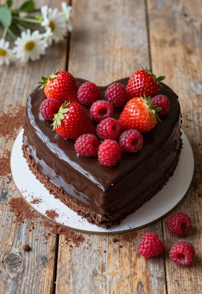 17 Heart Shape Chocolate Cake Ideas Romantic Sweet Style - 1. Classic Heart-Shaped Chocolate Cake 1