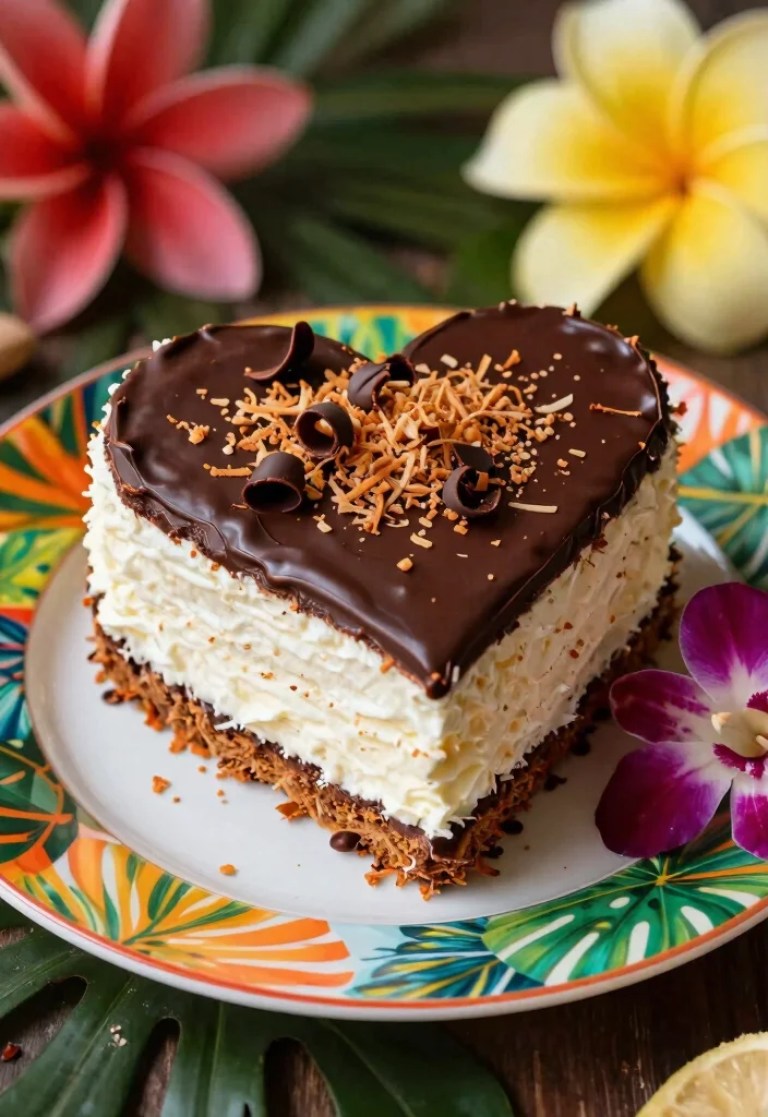 17 Heart Shape Chocolate Cake Ideas Romantic Sweet Style - 15. Chocolate Coconut Heart Cake 1