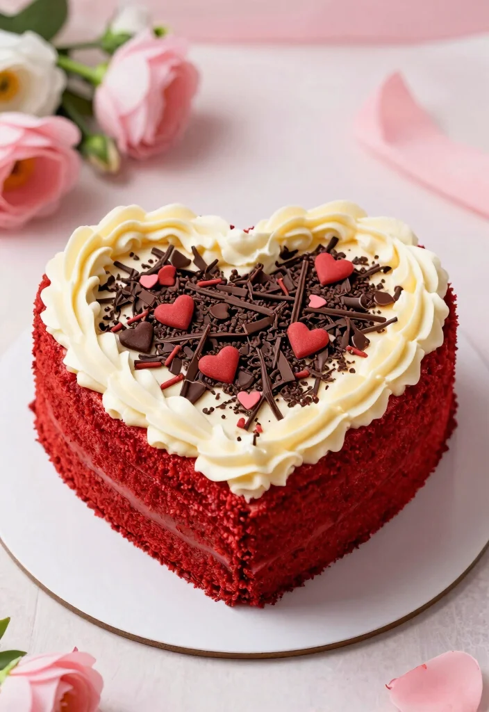 17 Heart Shape Chocolate Cake Ideas Romantic Sweet Style - 2. Red Velvet Heart Cake 1