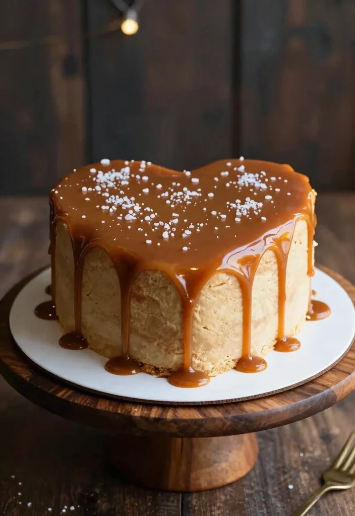 17 Heart Shape Chocolate Cake Ideas Romantic Sweet Style - 7. Salted Caramel Heart Cake 1