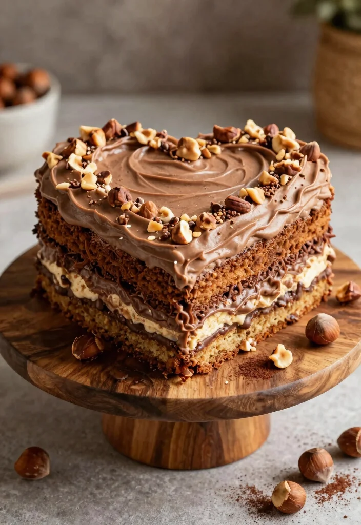 17 Heart Shape Chocolate Cake Ideas Romantic Sweet Style - 8. Nutella Heart Cake 1