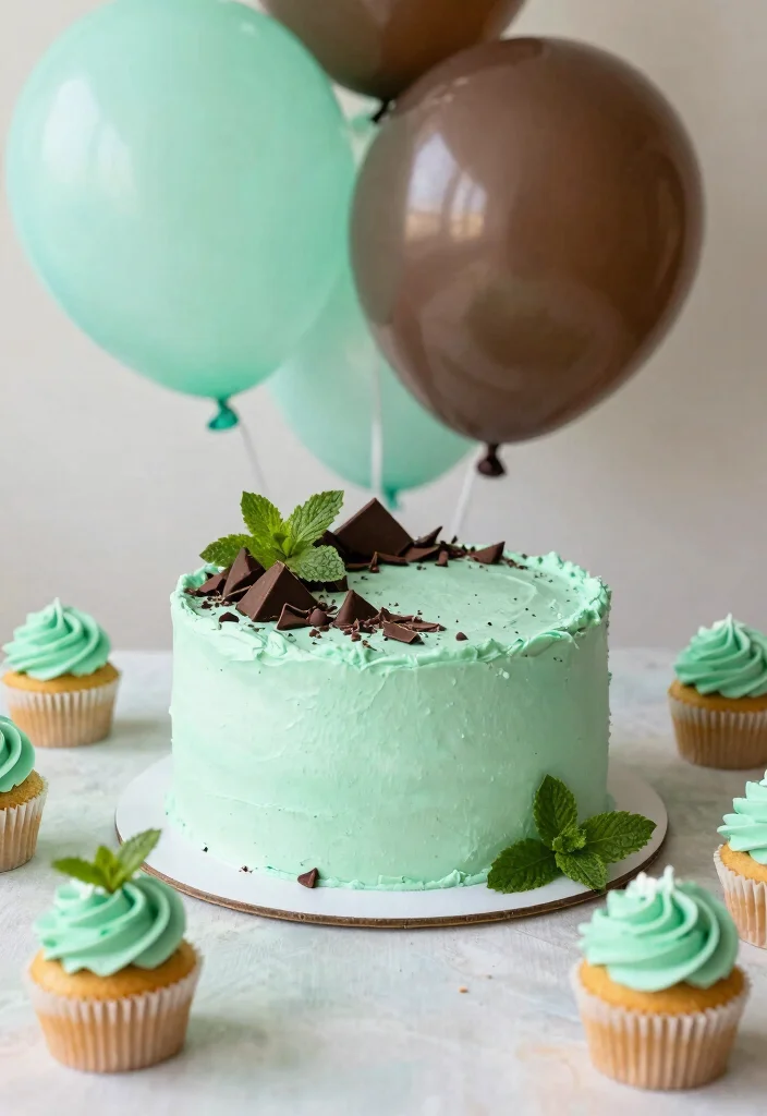 17 Pastel Cake Smash Ideas: Soft Dreamy Colors - 3. Mint Green Delight 1
