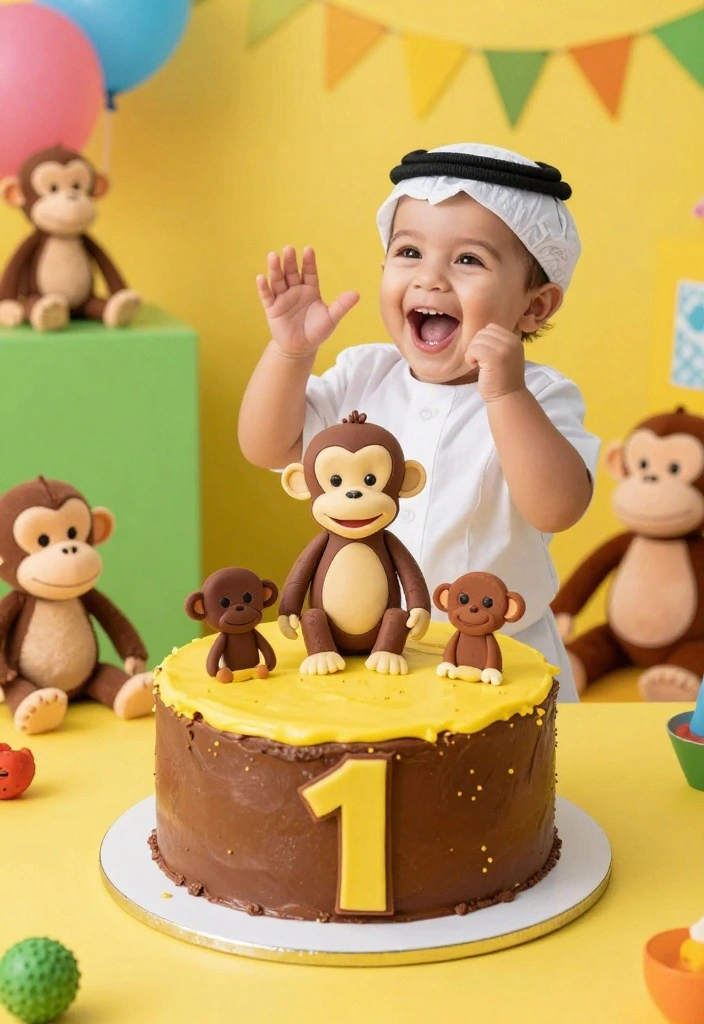 17 Smash Cake Boy Ideas Cute First Birthday Fun - 2. Curious George Adventure 1