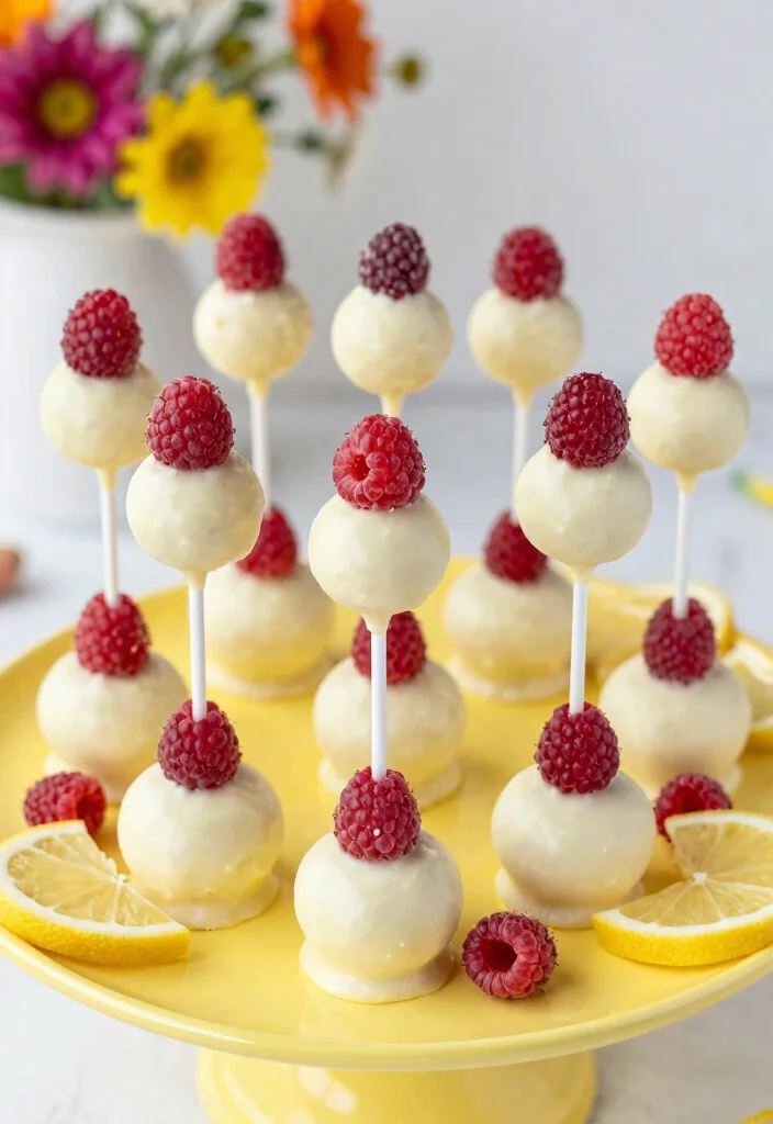 17 Spring Cake Pops Ideas: Fresh Pastel Treats - 12. Raspberry Lemonade Cake Pops 1