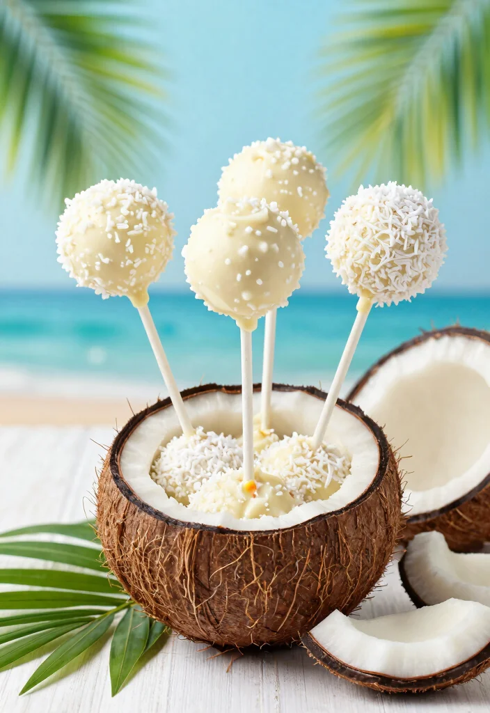 17 Spring Cake Pops Ideas: Fresh Pastel Treats - 16. Coconut Cream Cake Pops 1