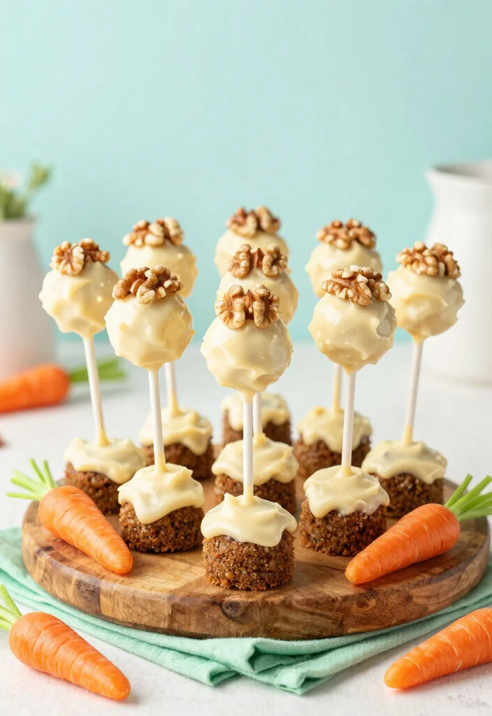 17 Spring Cake Pops Ideas: Fresh Pastel Treats - 6. Carrot Cake Pops 1