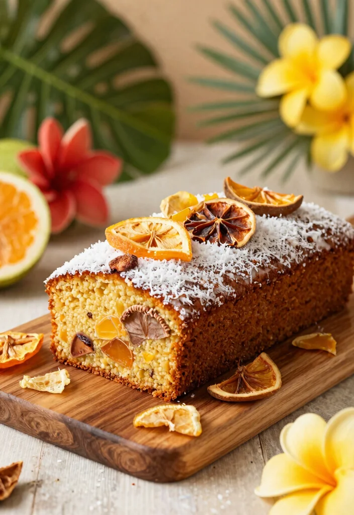 17 Tropical Birthday Cake Ideas: Colorful Island Vibes - 16. Spiced Tropical Fruit Cake 1
