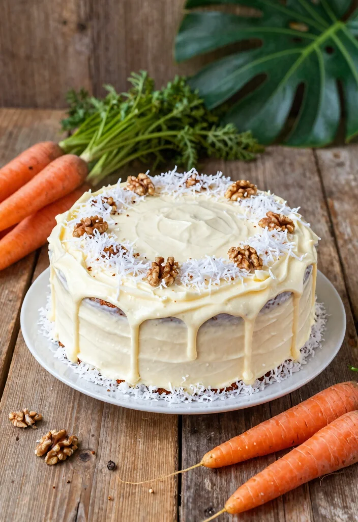 17 Tropical Birthday Cake Ideas: Colorful Island Vibes - 6. Tropical Carrot Cake 1