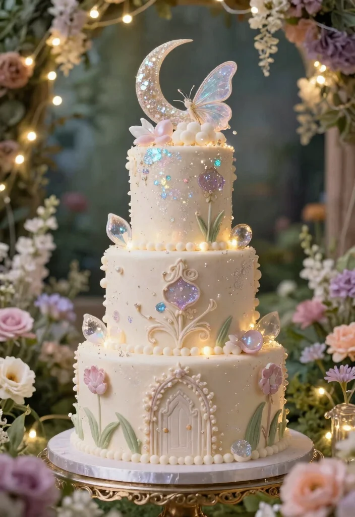 17 Vintage Cake Wedding Ideas: Timeless Romantic Charm - 16. Whimsical Fairy Tale Cakes 1