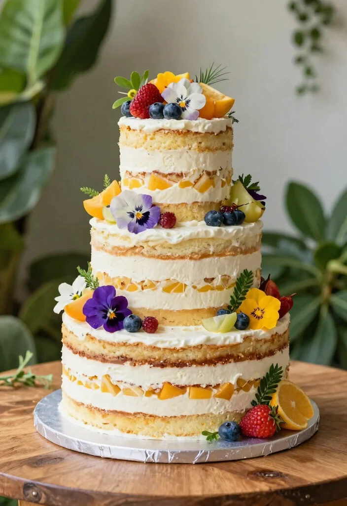 18 3 Tier Wedding Cake Ideas: Classic, Elegant Heights - 18. Vegan Wedding Cake Options 1