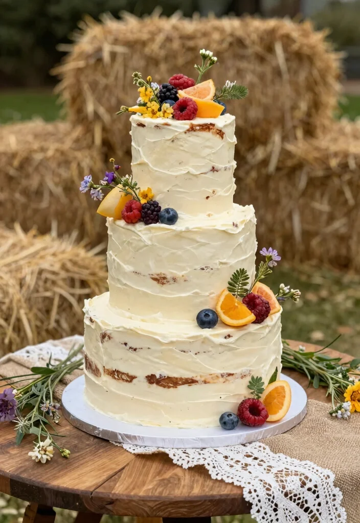 18 3 Tier Wedding Cake Ideas: Classic, Elegant Heights - 2. Rustic Buttercream Charm 1