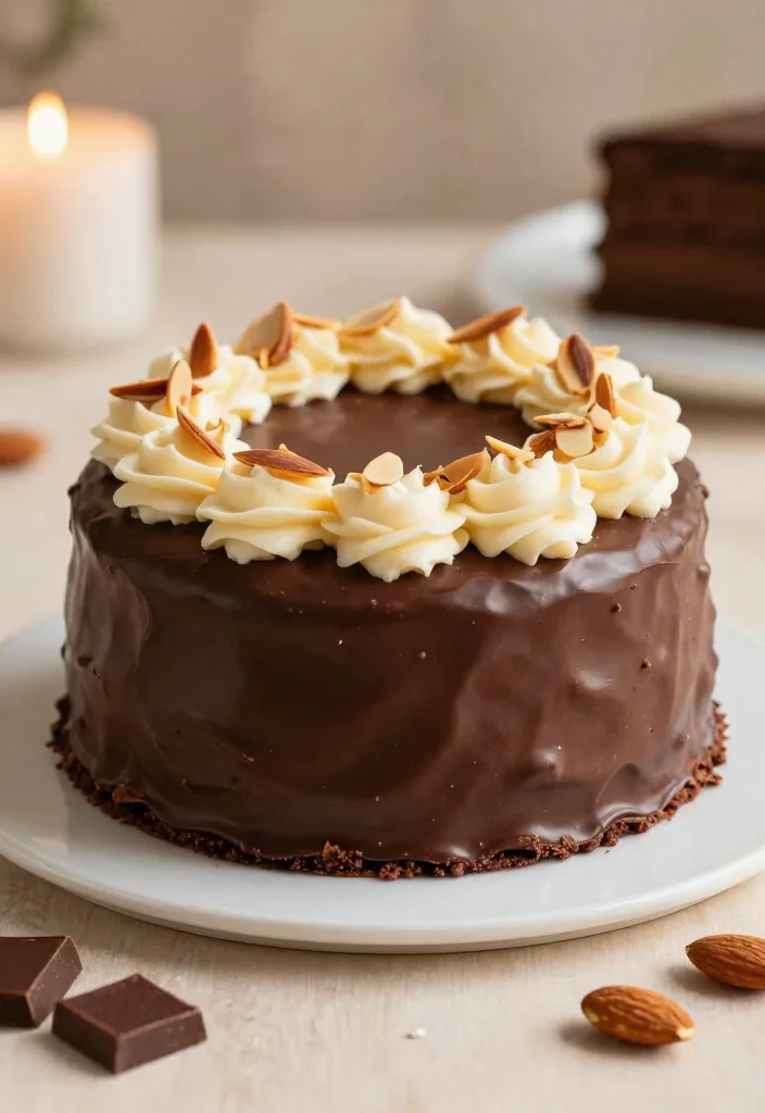 18 Birthday Chocolate Cake Ideas: Rich Classic Favorites - 12. Chocolate Almond Cake 1