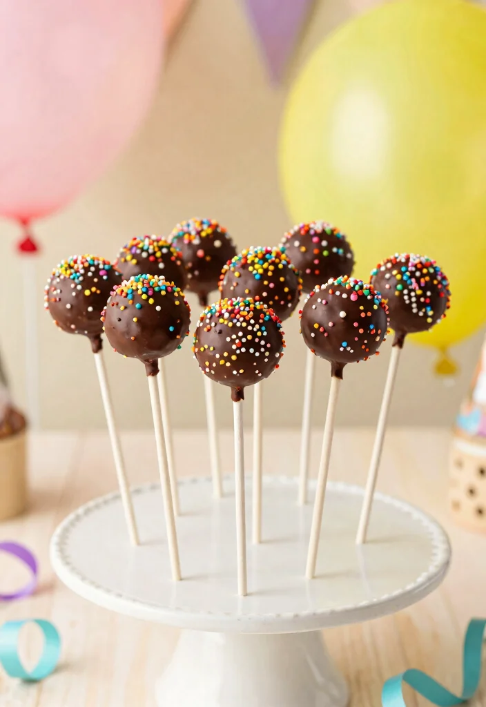 18 Birthday Chocolate Cake Ideas: Rich Classic Favorites - 18. Chocolate Cake Pops 1
