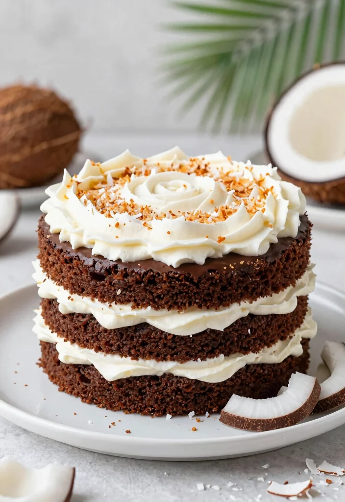 18 Birthday Chocolate Cake Ideas: Rich Classic Favorites - 9. Chocolate Coconut Cake 1