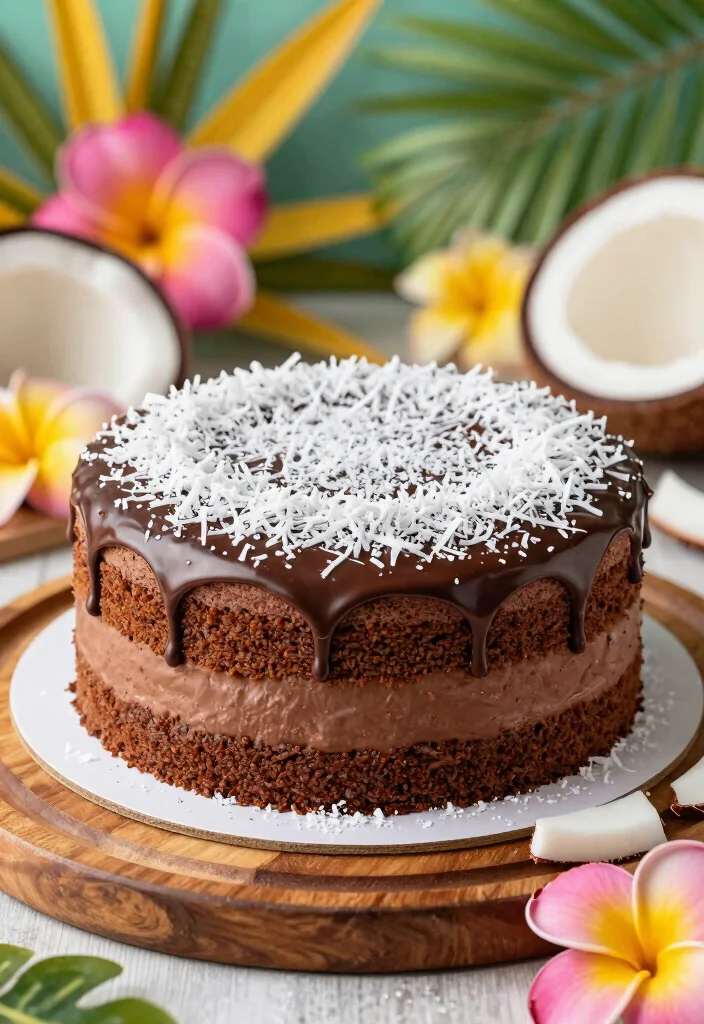 18 Chocolate Cake Moist Ideas Bakery Style Texture - 13. Chocolate Coconut Cake 1