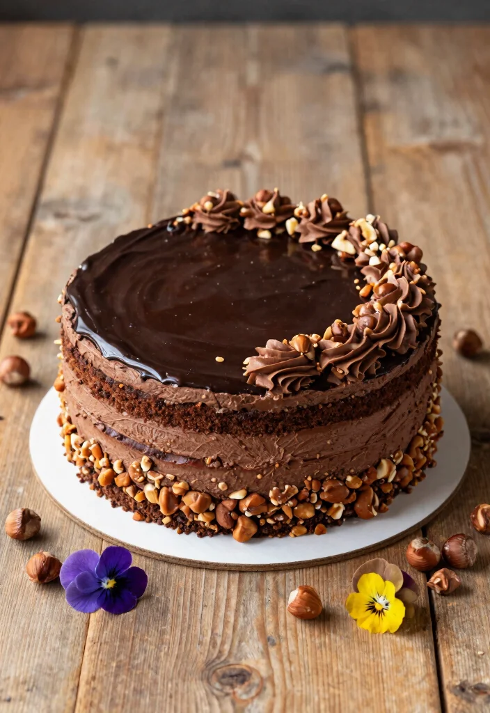18 Chocolate Cake Moist Ideas Bakery Style Texture - 18. Chocolate Cake with Hazelnut Praline 1