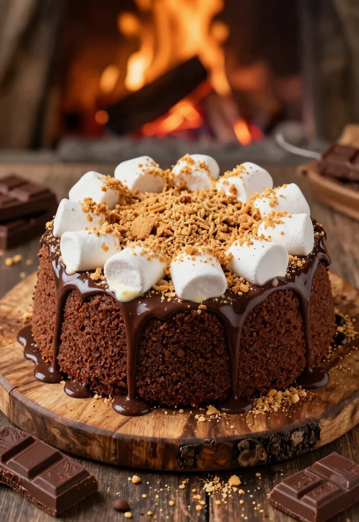 18 Chocolate Poke Cake With Condensed Milk Ideas Ultra Moist - 5. S'mores Chocolate Poke Cake 1