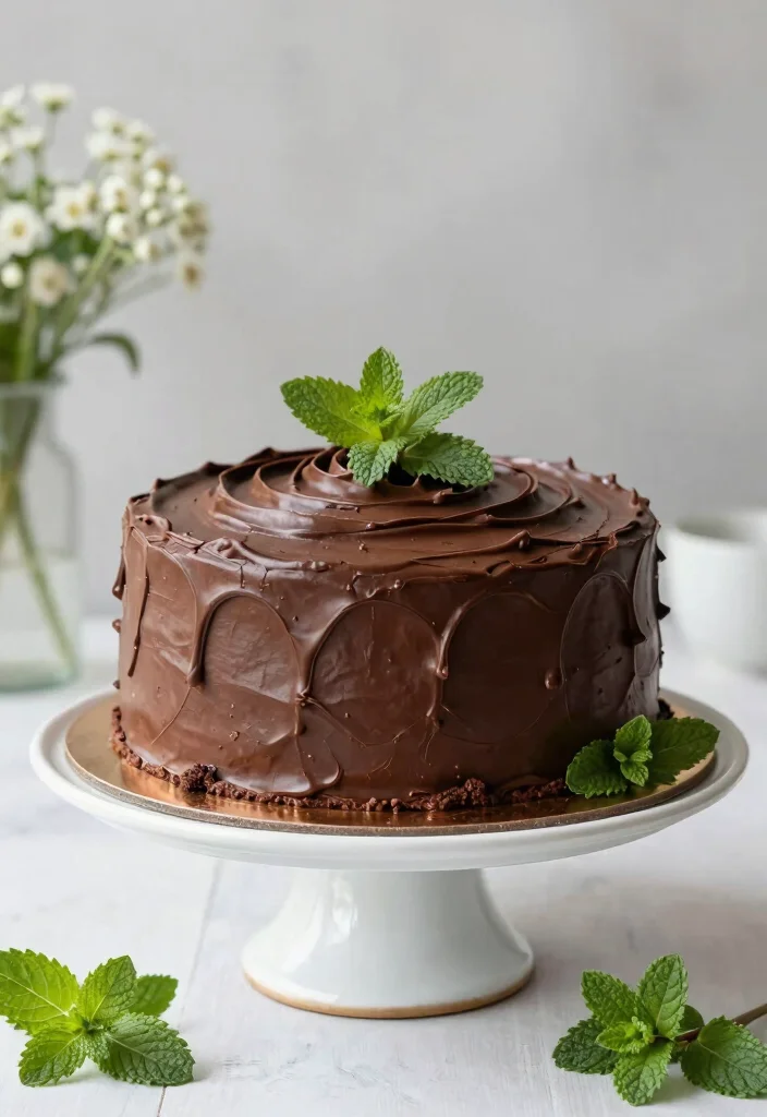 18 Colorful Birthday Cake Ideas: Bright Happy Designs - 15. Chococlate Mint Cake 1