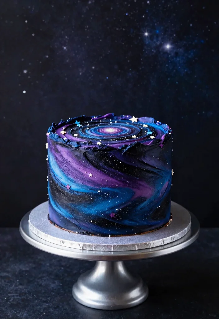 18 Colorful Birthday Cake Ideas: Bright Happy Designs - 3. Galaxy Cake 1