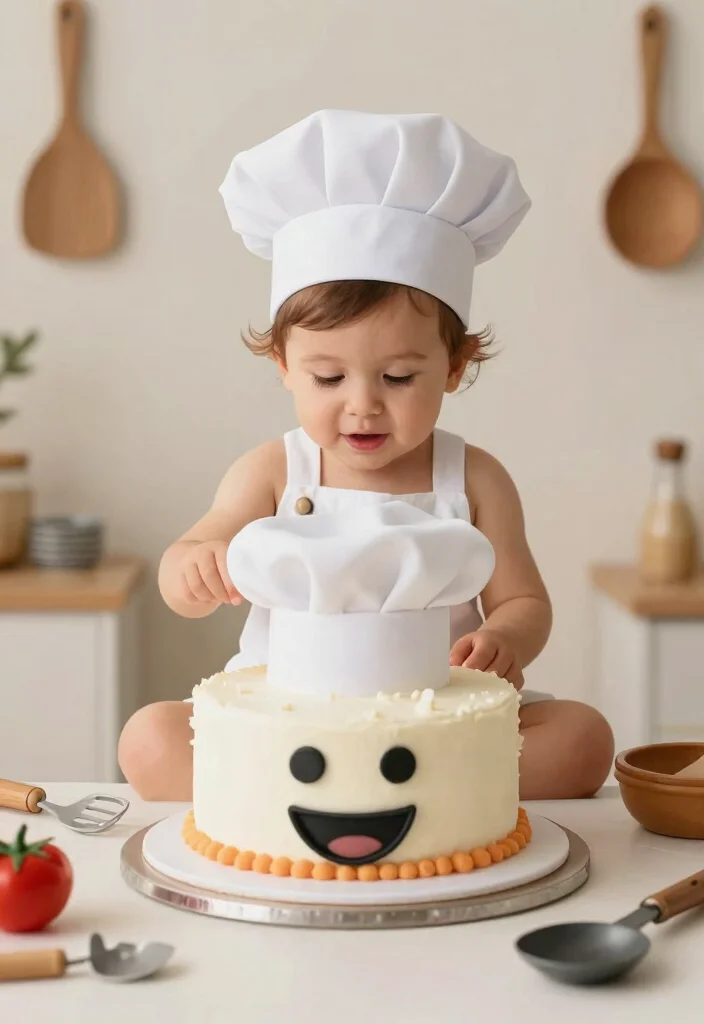 18 DIY Cake Smash Ideas: Easy, Budget-Friendly Fun - 16. Little Chef 1