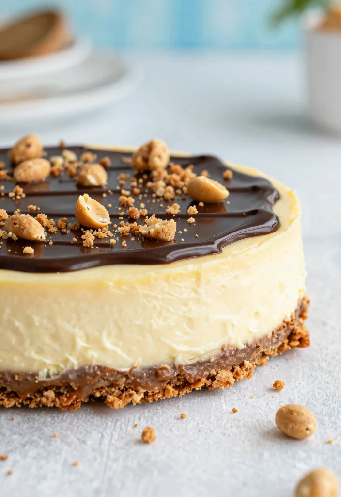 18 Peanut Butter Cheesecake Recipes: Rich Nutty Desserts - 15. Frozen Peanut Butter Cheesecake 1