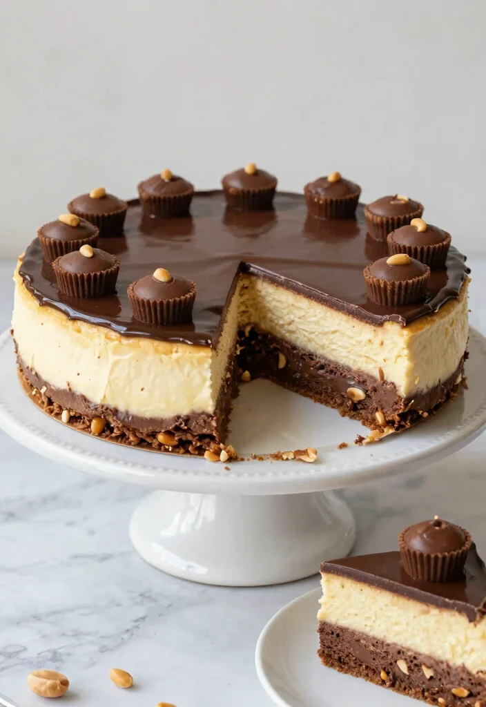 18 Peanut Butter Cheesecake Recipes: Rich Nutty Desserts - 3. Peanut Butter Cup Cheesecake 1