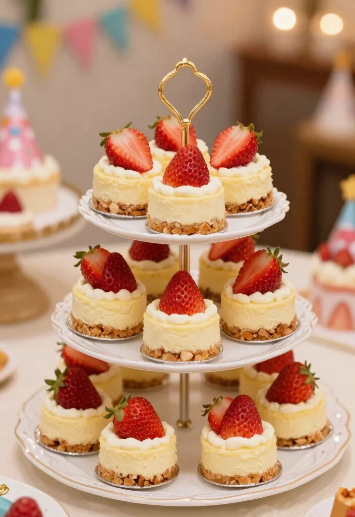 18 Strawberry Crunch Cheesecake Ideas: Creamy Crispy Layers - 10. Mini Strawberry Crunch Cheesecakes 1