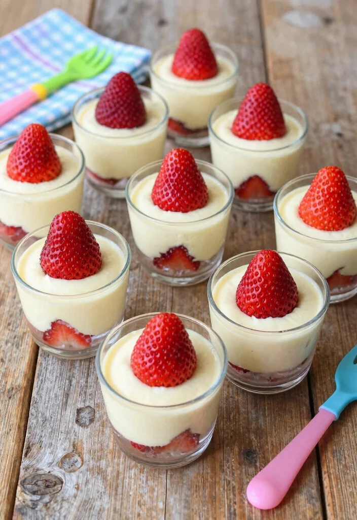 18 Strawberry Crunch Cheesecake Ideas: Creamy Crispy Layers - 2. No-Bake Strawberry Cheesecake Cups 1