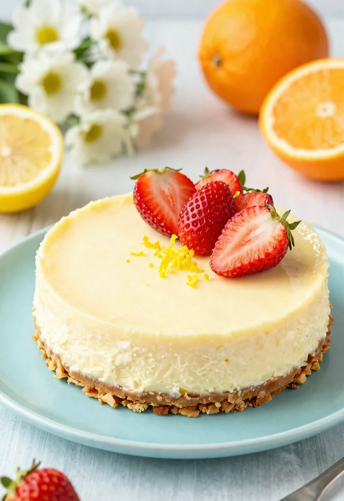 18 Strawberry Crunch Cheesecake Ideas: Creamy Crispy Layers - 6. Lemon Strawberry Crunch Cheesecake 1
